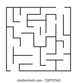 maze puzzle game icon. maze square labyrinth on white background.
