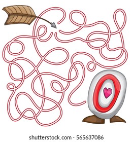 Maze puzzle game for St  Valentine Day