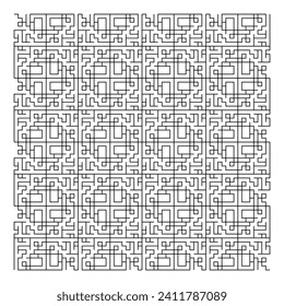 Maze puzzle game vector pattern