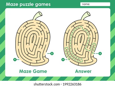 Maze puzzle games Activity for kids with Fruit picture mango