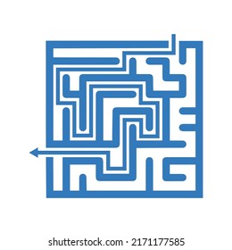 Maze, puzzle icon. vector Graphics.