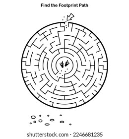 Maze puzzle kids preschool activity labyrinth coloring page.