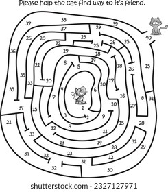 Maze puzzle : Please help this cat to find way out