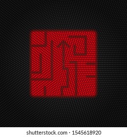 Maze, puzzle, strategy vector Light red color retro style vector icon