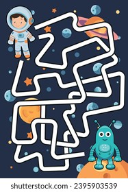 Maze puzzle vector for kids