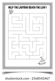 Maze puzzle vector worksheet for children