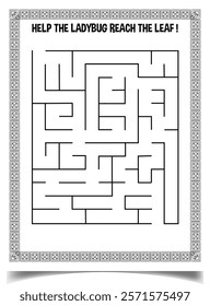 Maze puzzle worksheet for children