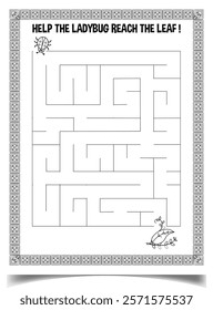 Maze puzzle worksheet for children