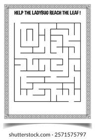 Maze puzzle worksheet for children