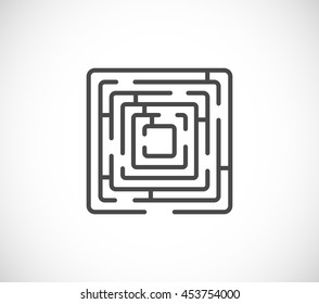 maze rectangle web icon