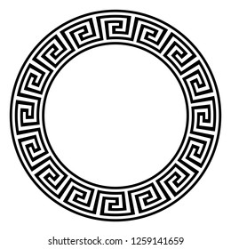 Maze Ring Meander Look Black White Stock Vector (Royalty Free) 1259141659