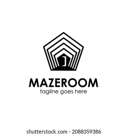 Diseño de plantillas de logotipo de salón de Maze 