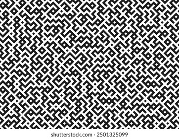 Maze seamless pattern. Abstract mosaic texture. Vector illustration.