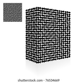 Labirinto. Padrão contínuo. Caixa de empacotamento vetorial.