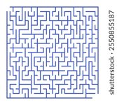 Maze shape design element. There is one entrance and exit and one correct path, but many paths lead to dead ends