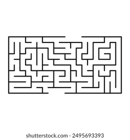 Maze shape design element. There is one entrance and exit and one correct path, but many paths lead to dead ends.