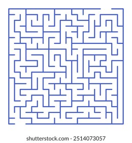 Maze shape design element. There is one entrance and exit and one correct path, but many paths lead to dead ends