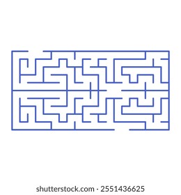 Maze shape design element. There is one entrance and exit and one correct path, but many paths lead to dead ends