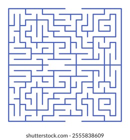 Maze shape design element. There is one entrance and exit and one correct path, but many paths lead to dead ends