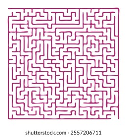 Maze shape design element. There is one entrance and exit and one correct path, but many paths lead to dead ends