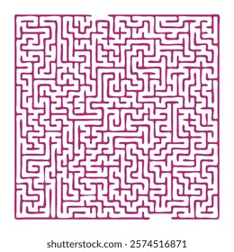 Maze shape design element. There is one entrance and exit and one correct path, but many paths lead to dead ends