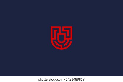 maze with shield logo icon design vector design template inspiration