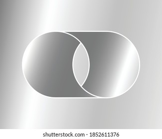 Maze silver gradient logo design.