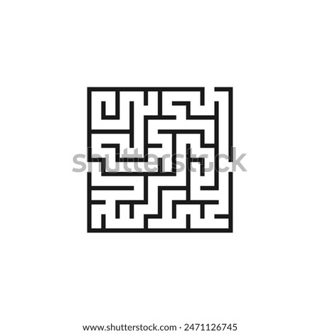 Maze square labyrinth icon. Clipart image isolated on white background