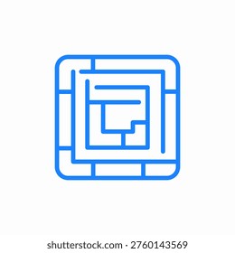 maze squares icon sign vector
