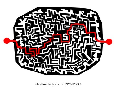 Maze sticker