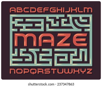 Maze style font