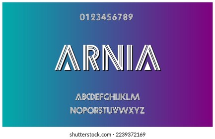 Maze style font design, labyrinth alphabet, letters and numbers. Outline text style effect Premium Vector. Vector Illustration