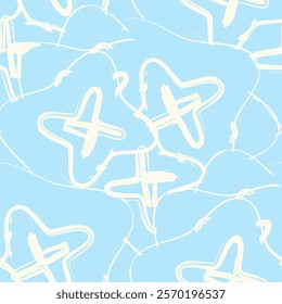 Maze Tangled Lines Contemporary Graphic. Abstract Geometric Background Design. Vector Seamless Pattern.