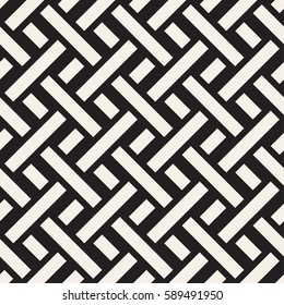 Maze Tangled Lines Contemporary Graphic. Abstract Geometric Background Design. Vector Seamless Black and White Pattern.