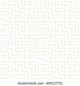 Maze Tangled Lines Contemporary Graphic. Abstract Geometric Background Design. Vector Seamless Pattern.