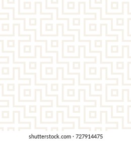 Maze Tangled Lines Contemporary Graphic. Abstract Geometric Background Design. Vector Seamless Pattern.