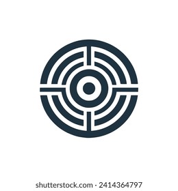 maze target logo vector illustration template design