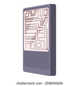Maze test game icon cartoon vector. Puzzle task. Labyrinth path
