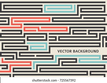 Maze texture vintage and place for your text isolated. Abstract illustration. Concept psychology, creative problem solving, logical thinking, the study of human relations