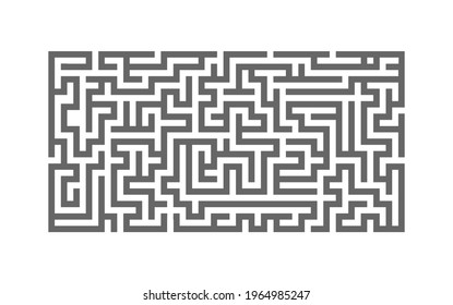 Maze top view, visualization, white background	