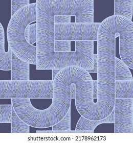 A maze with transverse stripes. Abstract seamless pattern.