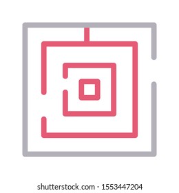 maze vector colour line icon 