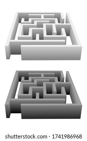 Maze vector design illustration isolated on white background