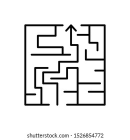 Maze Vector Graphics Outline Icon