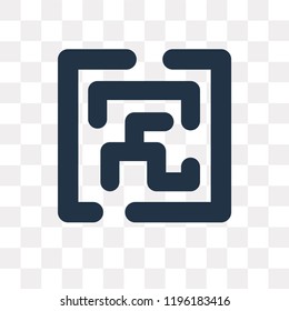 Maze vector icon isolated on transparent background, Maze transparency concept can be used web and mobile