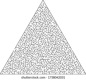 Maze Vector path labyrinth with entry and exit. Game maze puzzle