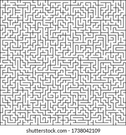 Maze Vector path labyrinth with entry and exit. Game maze puzzle