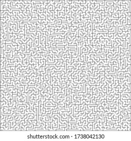 Maze Vector path labyrinth with entry and exit. Game maze puzzle