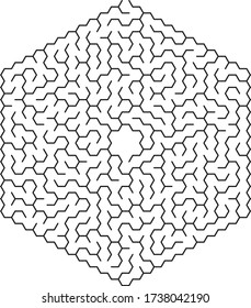 Maze Vector path labyrinth with entry and exit. Game maze puzzle