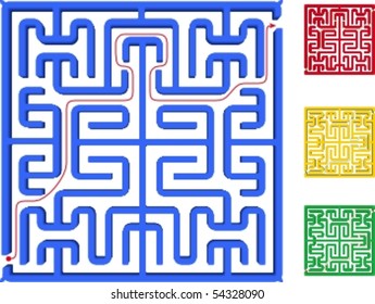 Maze "Water Fountain" with solution
